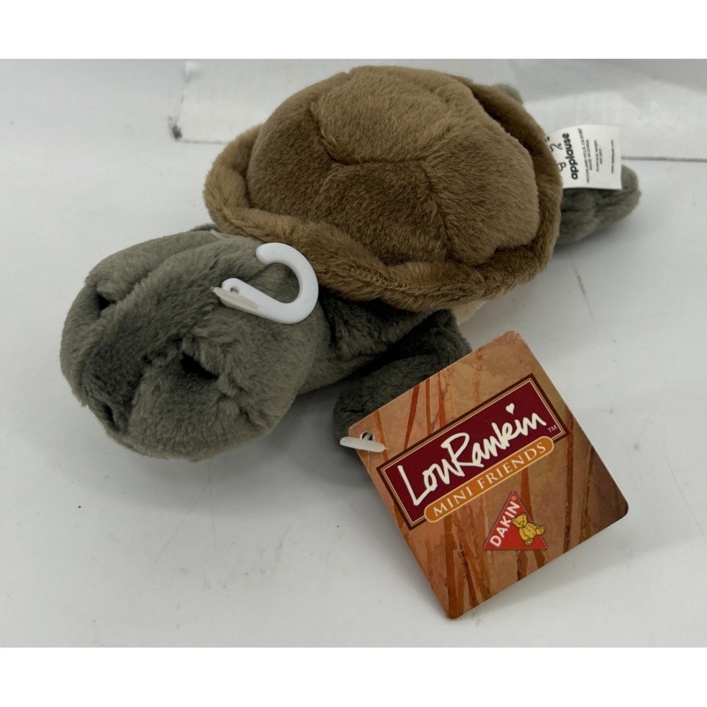 VINTAGE Applause Lou Rankin SLOWPOKE TURTLE 6" Plush STUFFED‎ ANIMAL Toy NEW